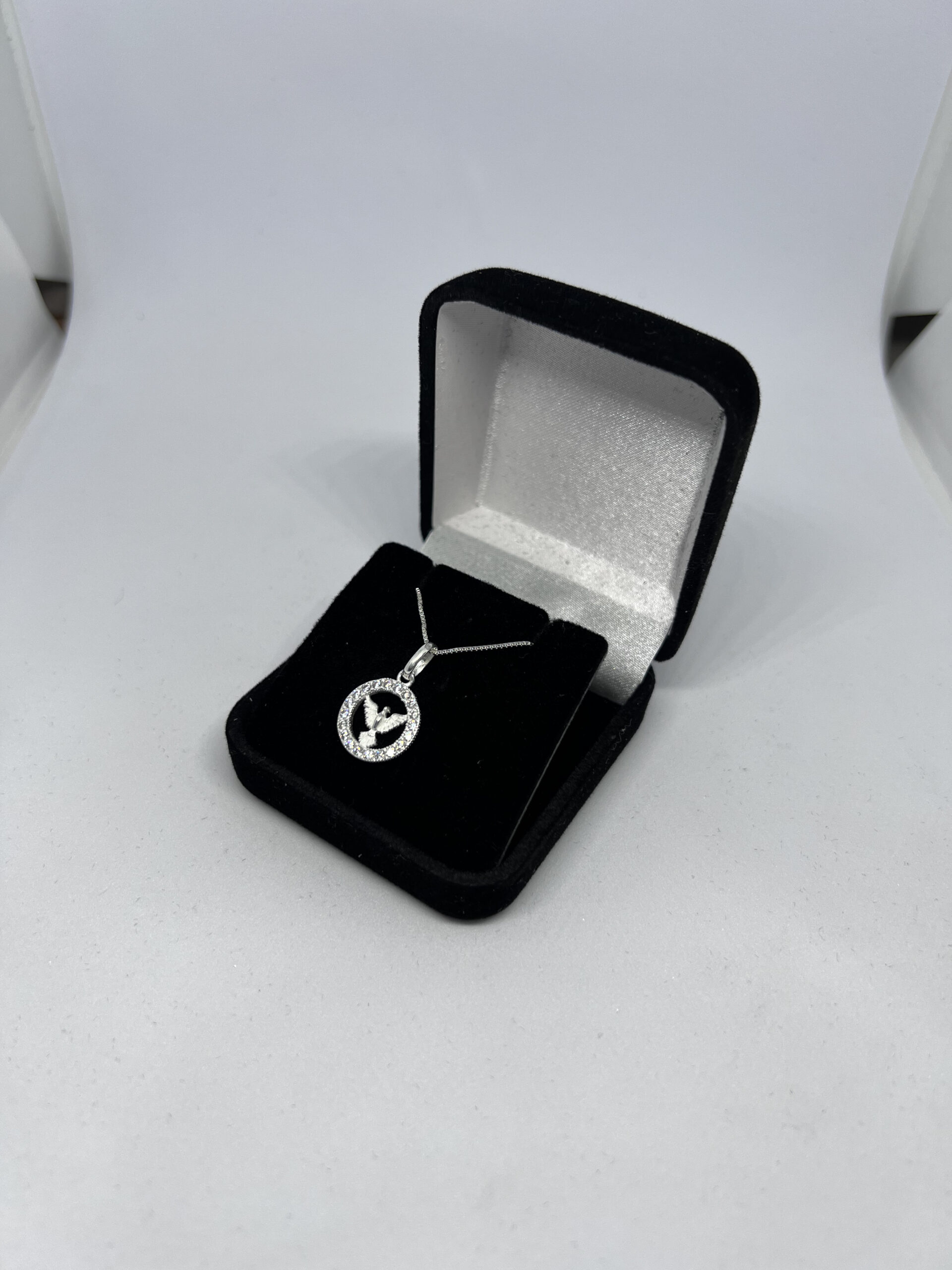 Divino Espírito Santo cravejado em prata 925 - Imagem 2